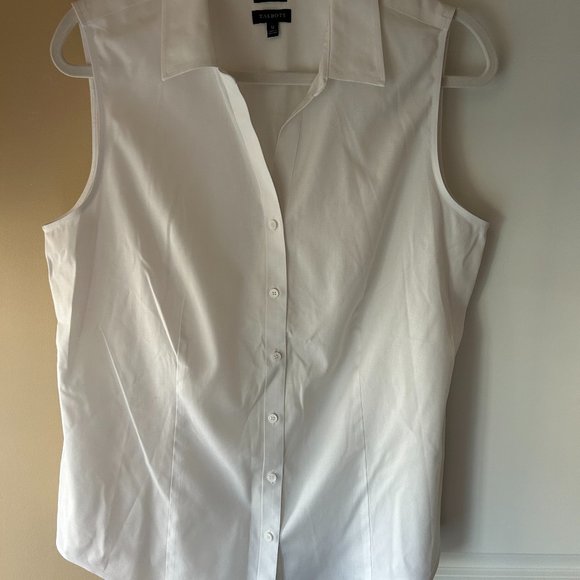 Talbots Tops Talbots Sleeveless White Button Down Poshmark